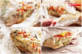 地中海风味纸包鱼的做法_家常纸包鱼怎么做【黃金大梨子】